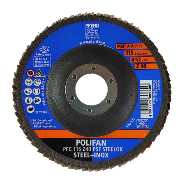 PFERD-Polifan-Disc-115-x-22-40-Grit