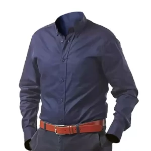 Dromex Button Down Long Sleeve Shirt Navy Blue